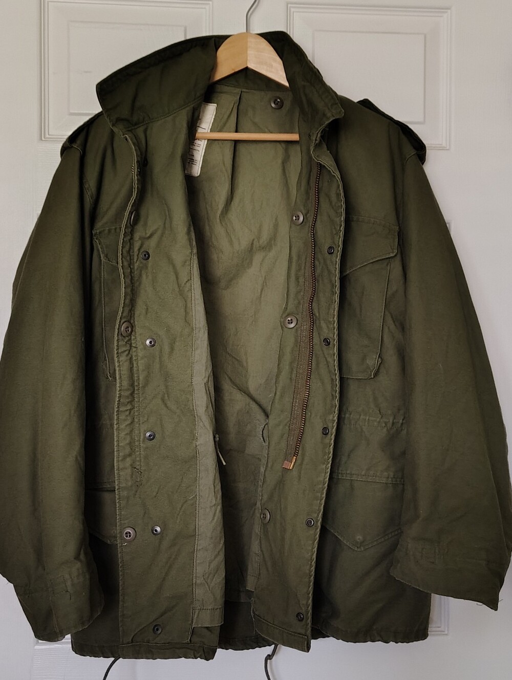 Vintage Military M65 Field Jacket 1978 Size Medium Regular Olive Green - Picture 2 of 5